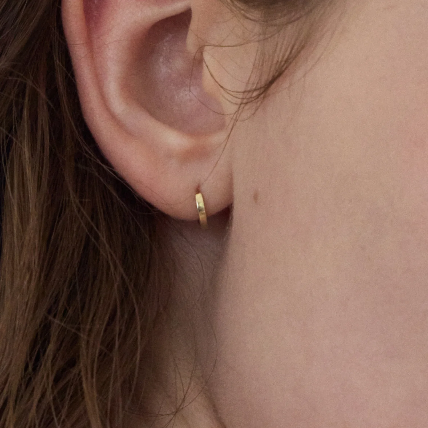 14k Sigeuniti 一觸即開 環 耳環 Square Shape