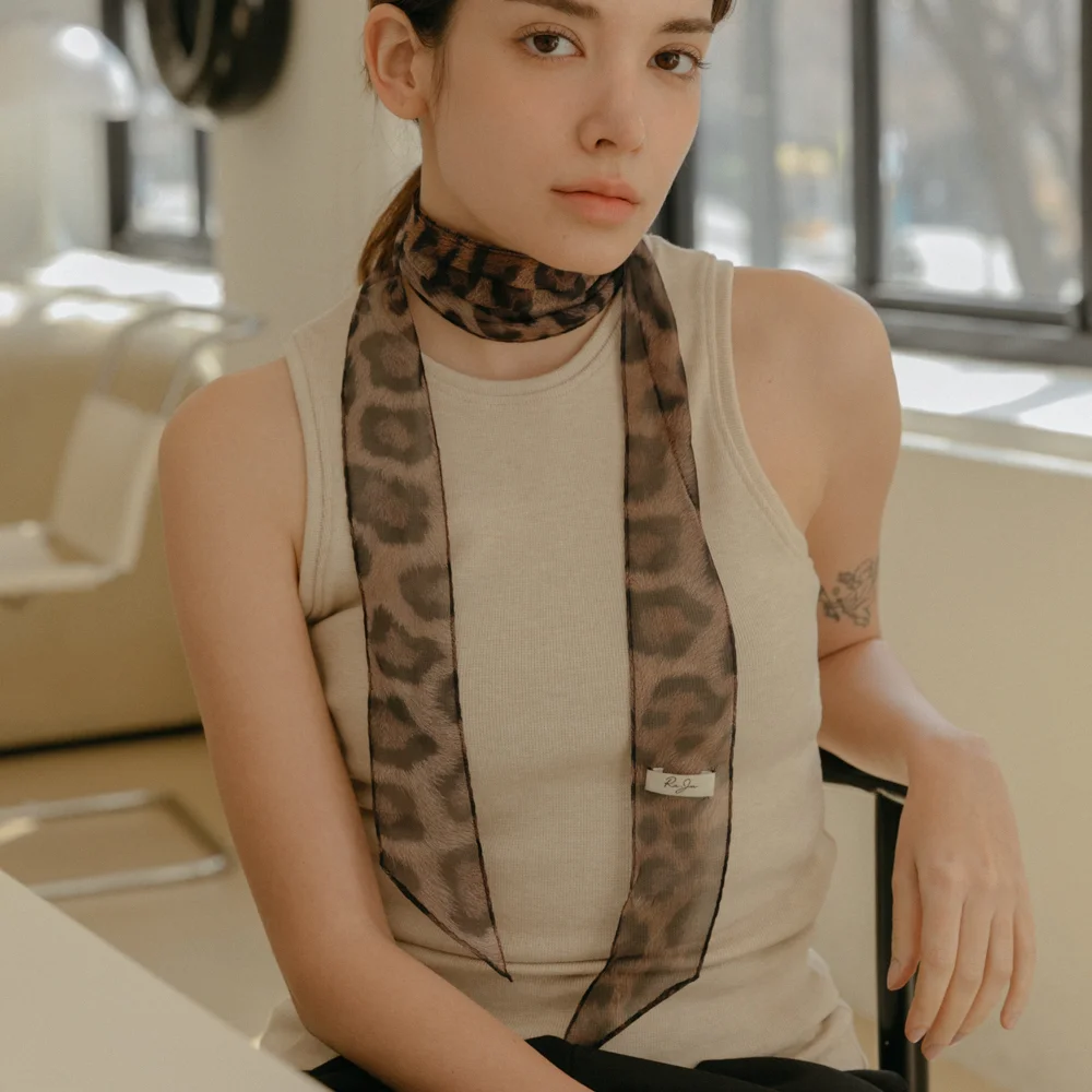 Skinny Silk Chiffon Scarf