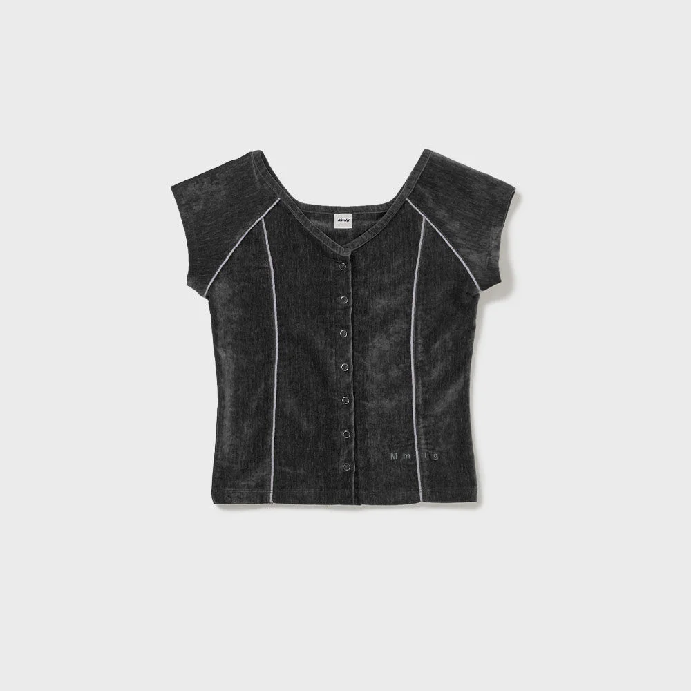 VELOUR LINE HF SHIRT (CHARCOAL)