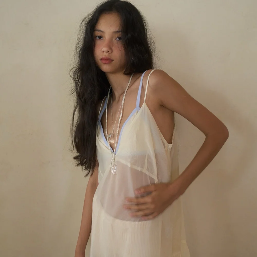 Sheer Humming Dress / Vanilla