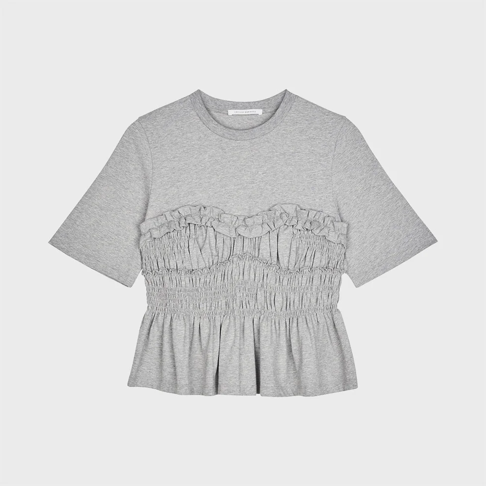 (W) VILDE T-SHIRT (GREY MELANGE)