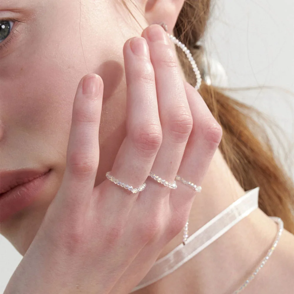 Shining Beads Rings (L241MRI030)