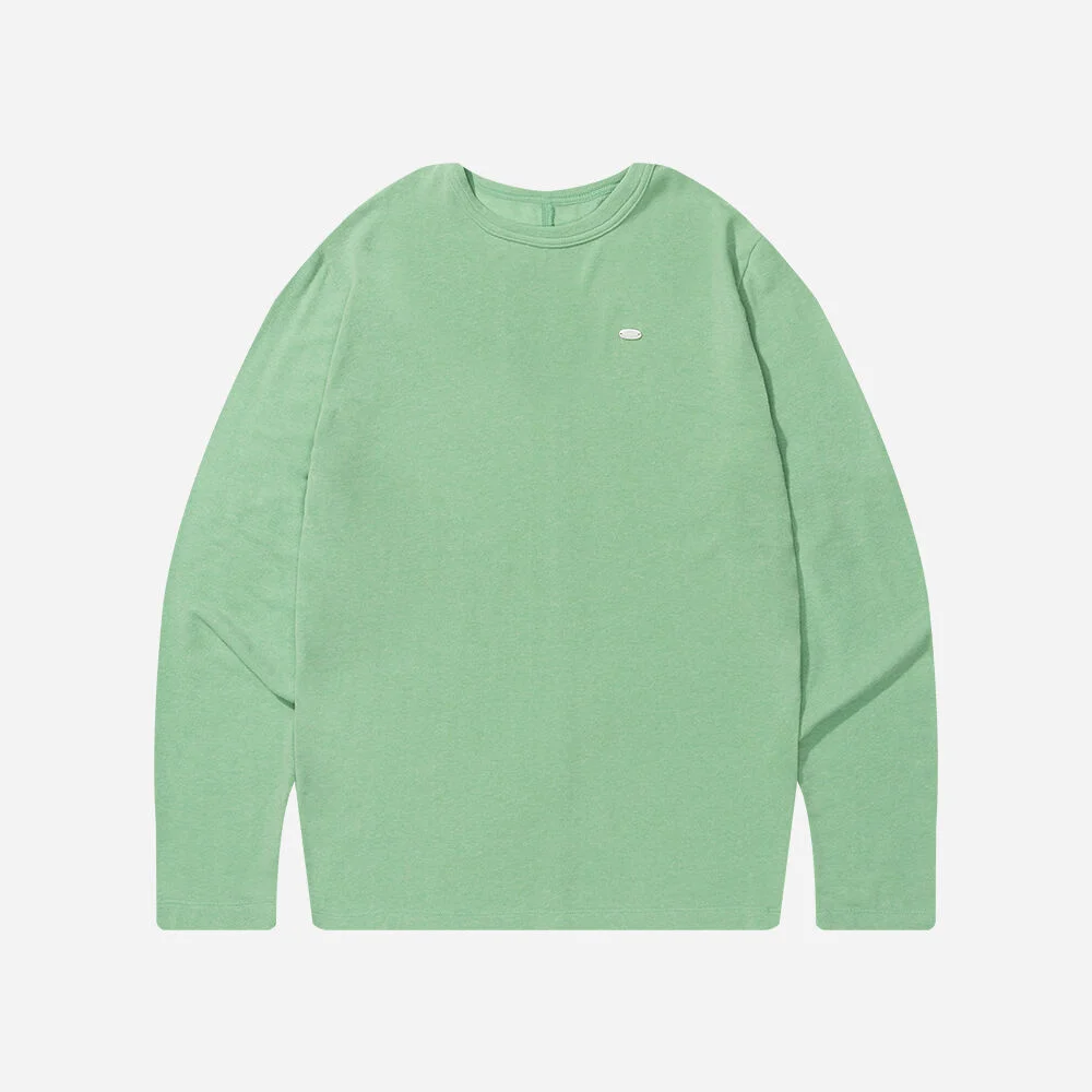 Filders 女裝 柔軟 必備款 修身版型 長 衣袖 圓領 T恤 PASTEL GREEN