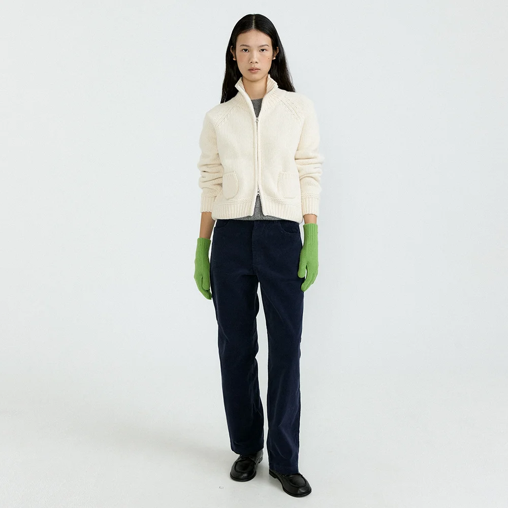 Corduroy Washed Pants (Navy)