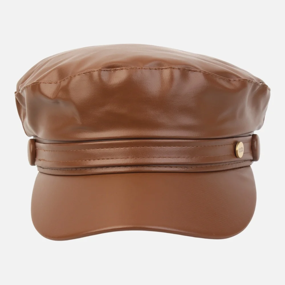 Leather Line Logo Brown Marine Cap 皮革帽