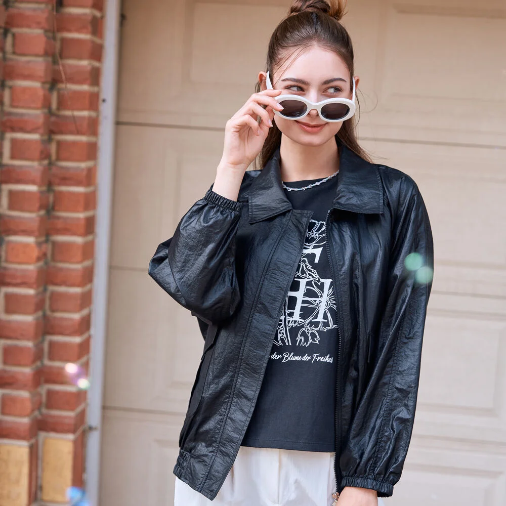 LIGHT SUMMER WIND BREAKER (BLACK)