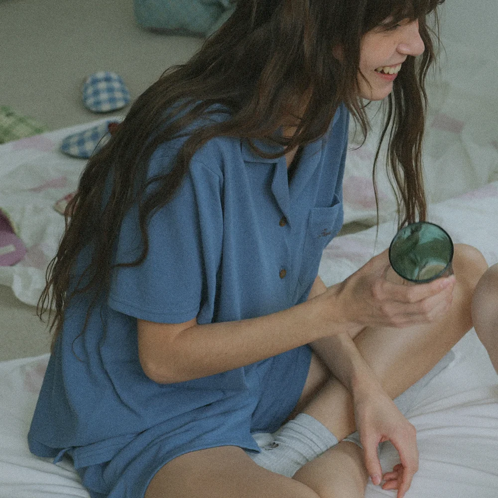 Breezy Night Pajama Set (Sky)