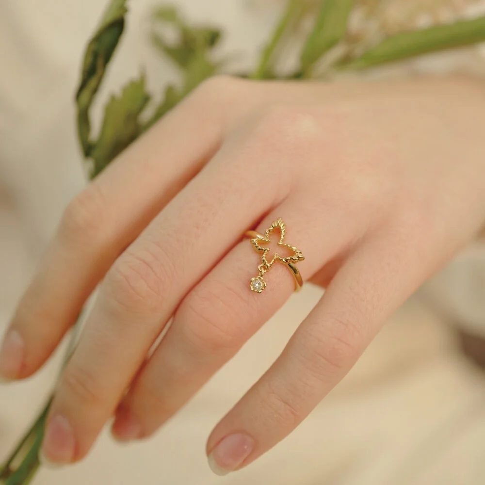 tinkle fleur wing ring