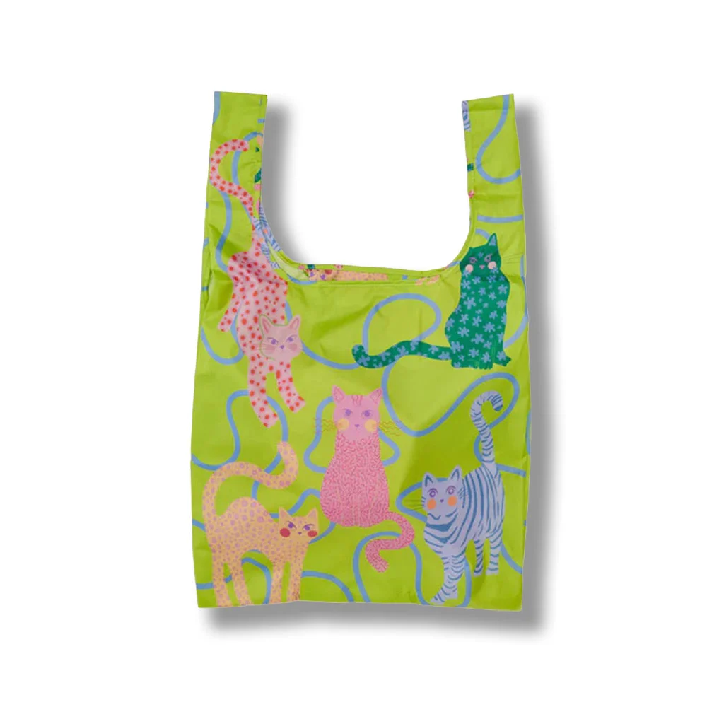 原創 Duckhead Lime Arty Cats Reusable Bag