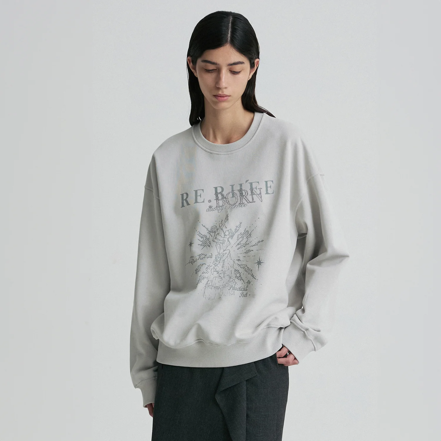 REBORN SWEATSHIRT DOVEGRAY