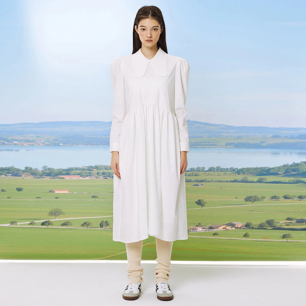 GOCORI White Dress 長身白色連身裙