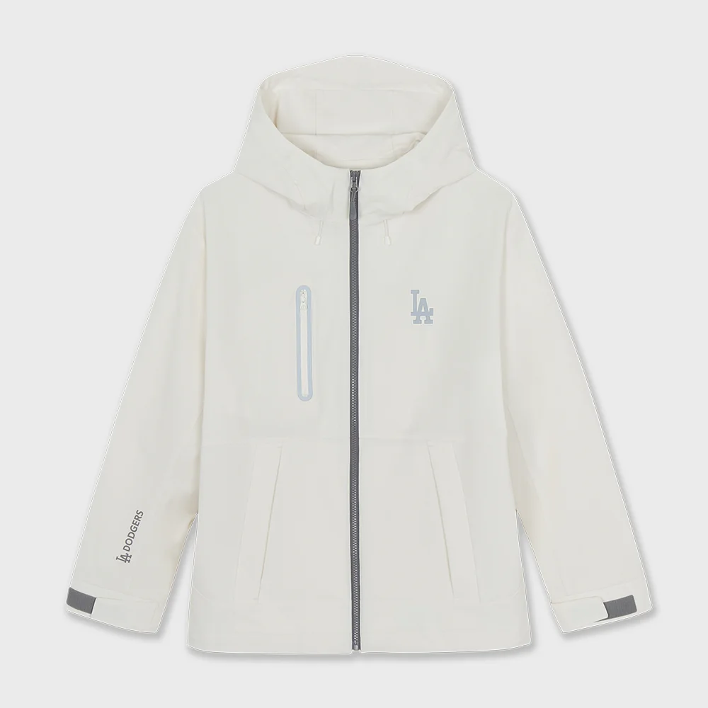 戶外機能風 超大Logo 2L 曲線 防風外套 LA (Cream)
