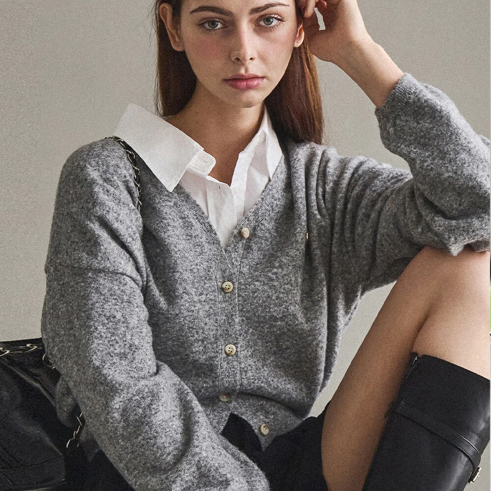 Urban cozy button cardigan - Gray