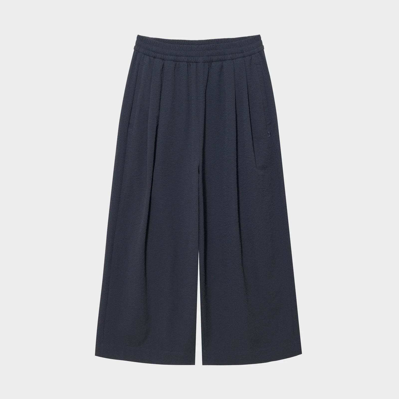 W 泡泡紗 寬版 褲子 3 Dark Gray