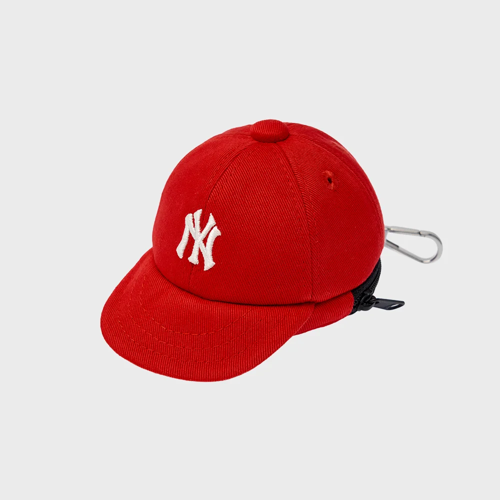 基本款 棒球帽 化妝袋 鑰匙扣 NY (Red)