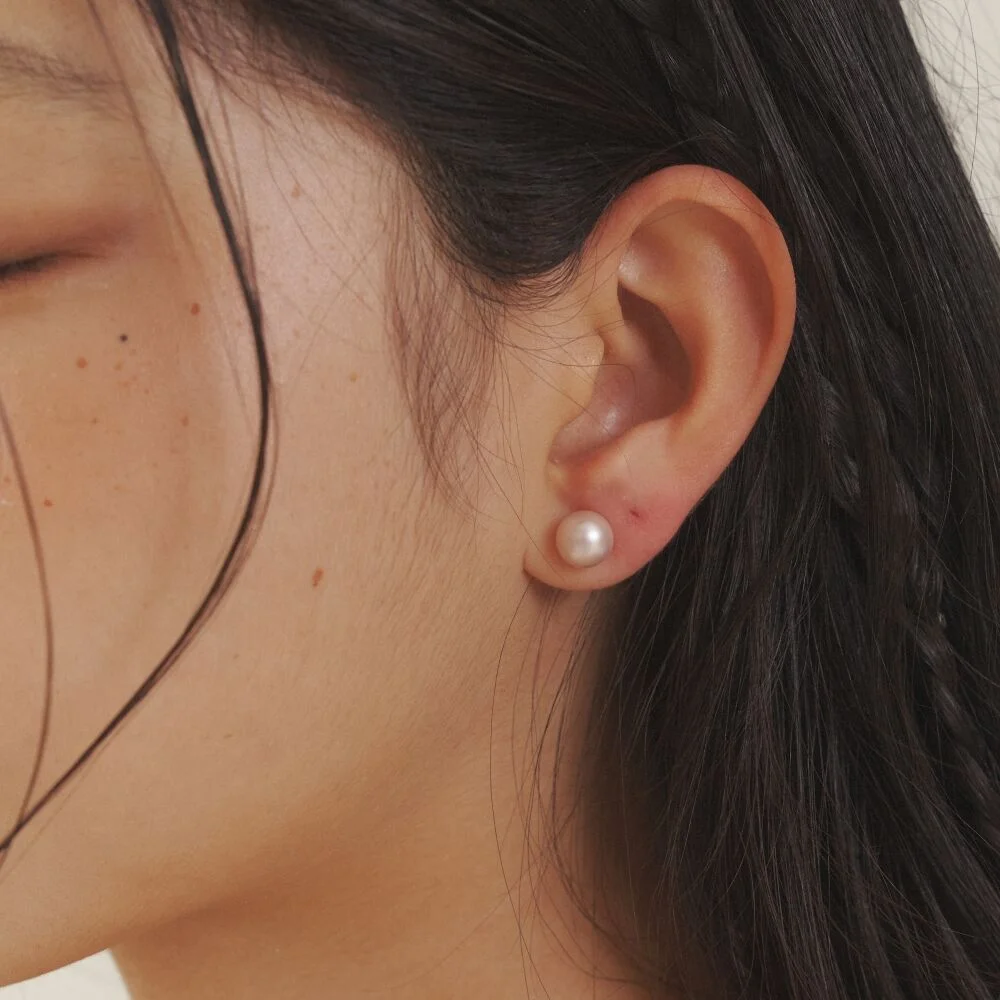 Pure Pink Pearl Earrings