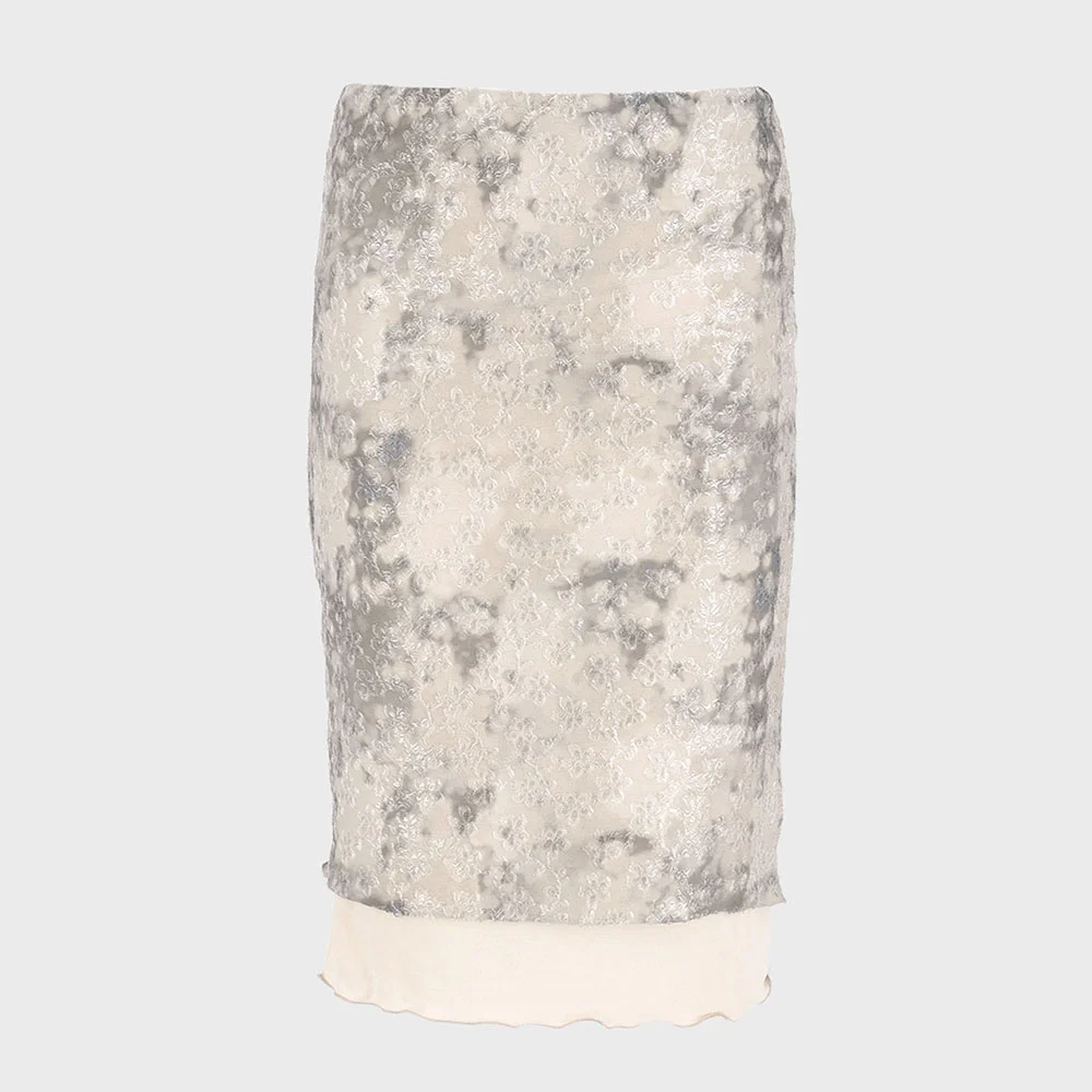 Floral texture skirt - Etope