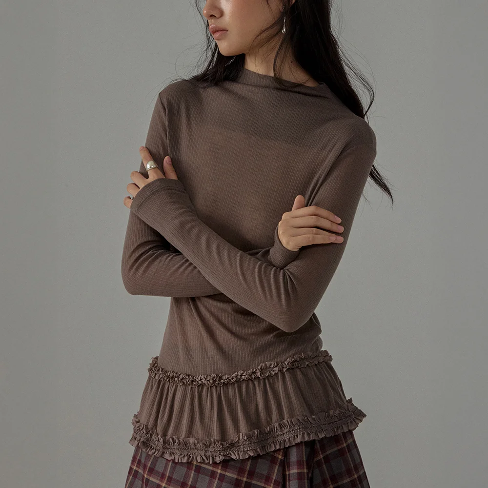 Double-laced T-shirt (Brown)