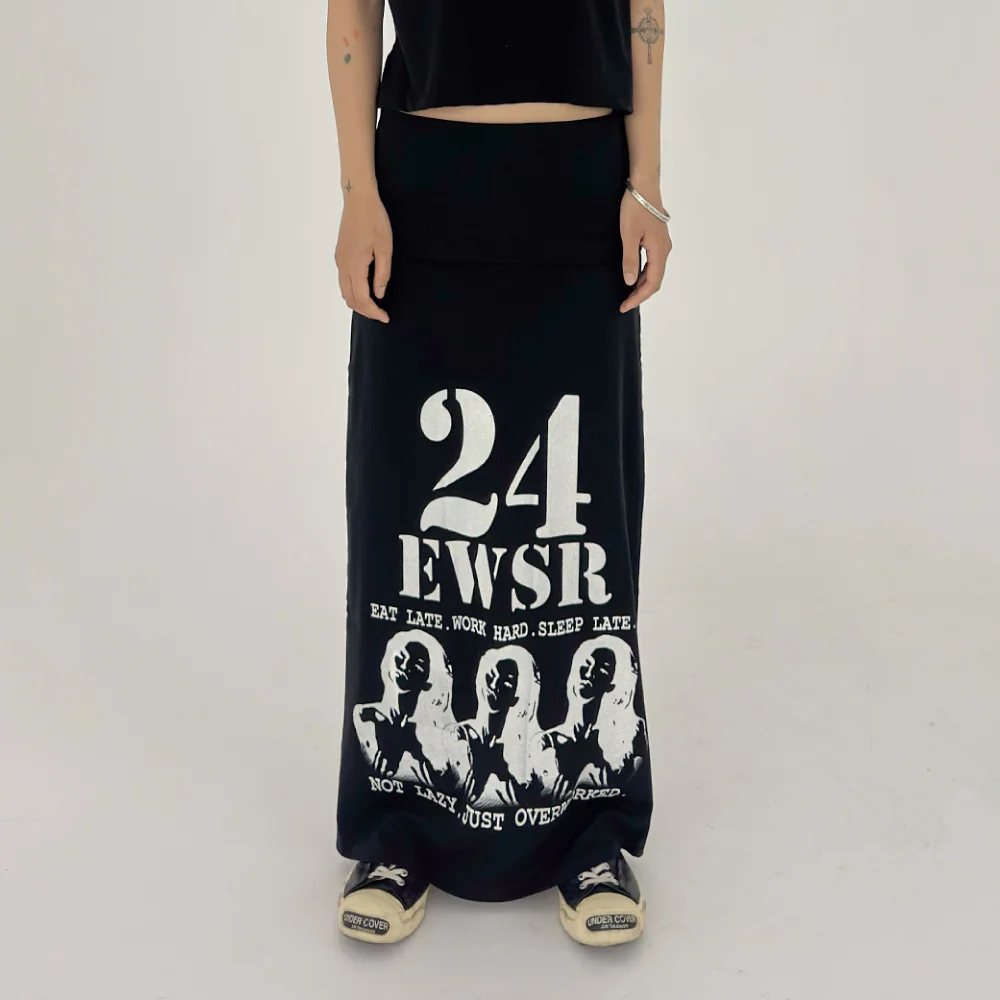 Ewsr 24 Long Skirt-Black