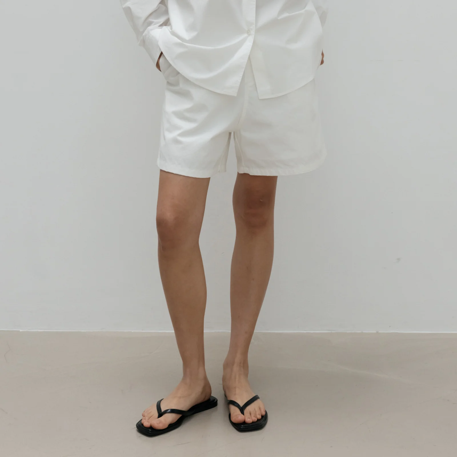 Cotton Banding Shorts (White)