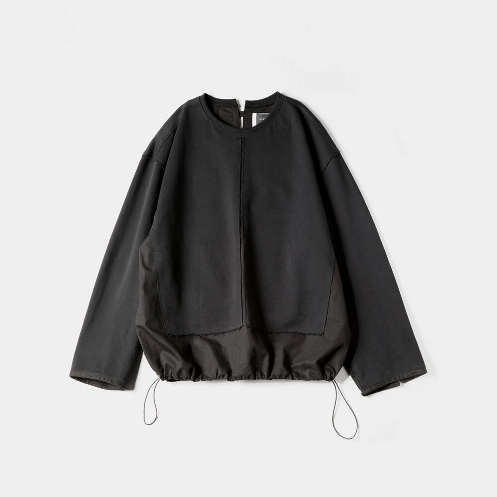 Raw-cut Layer Pullover / Black