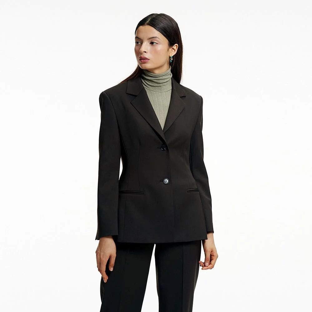 HOURGLASS SLIM JACKET BROWN