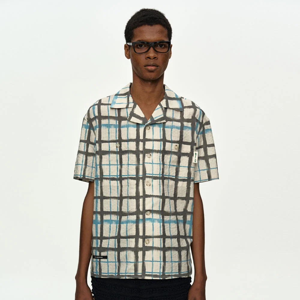 ROTHKO OPEN COLLAR SHIRT atb1525m(ECRU)