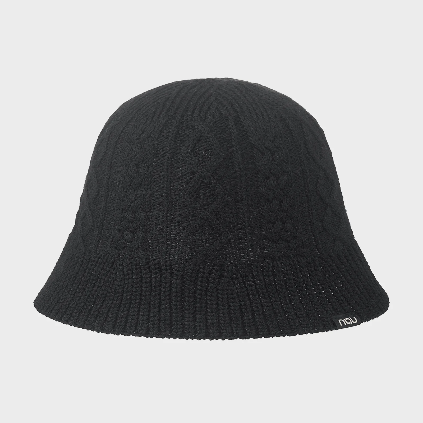 針織衫 水桶 帽 R Black