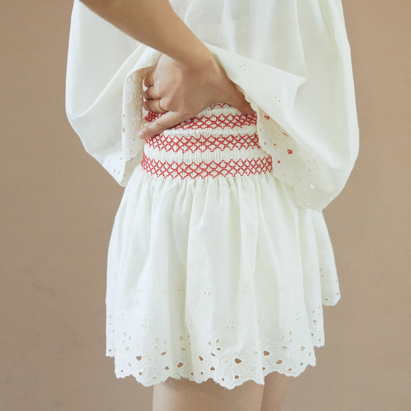 Moui Smocking Skirt Mui 縐褶 半身裙 (玫瑰色) 2way
