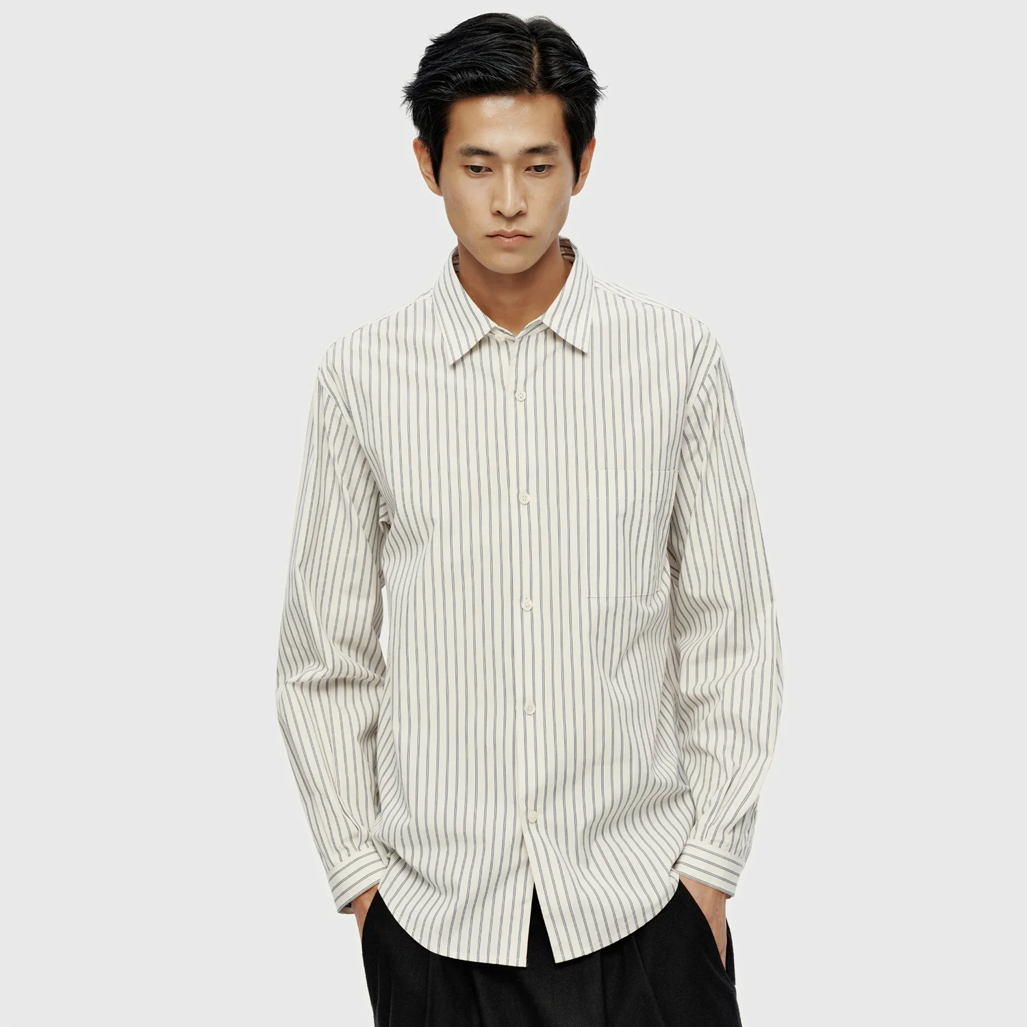 Standard Shirt - Ivory Stripe