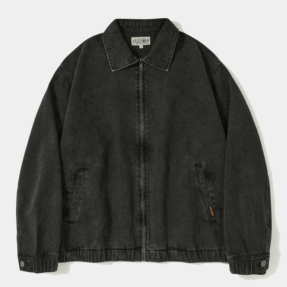 TRAJAN LABEL DENIM BLOUSON JACKET_GRAY JEAN