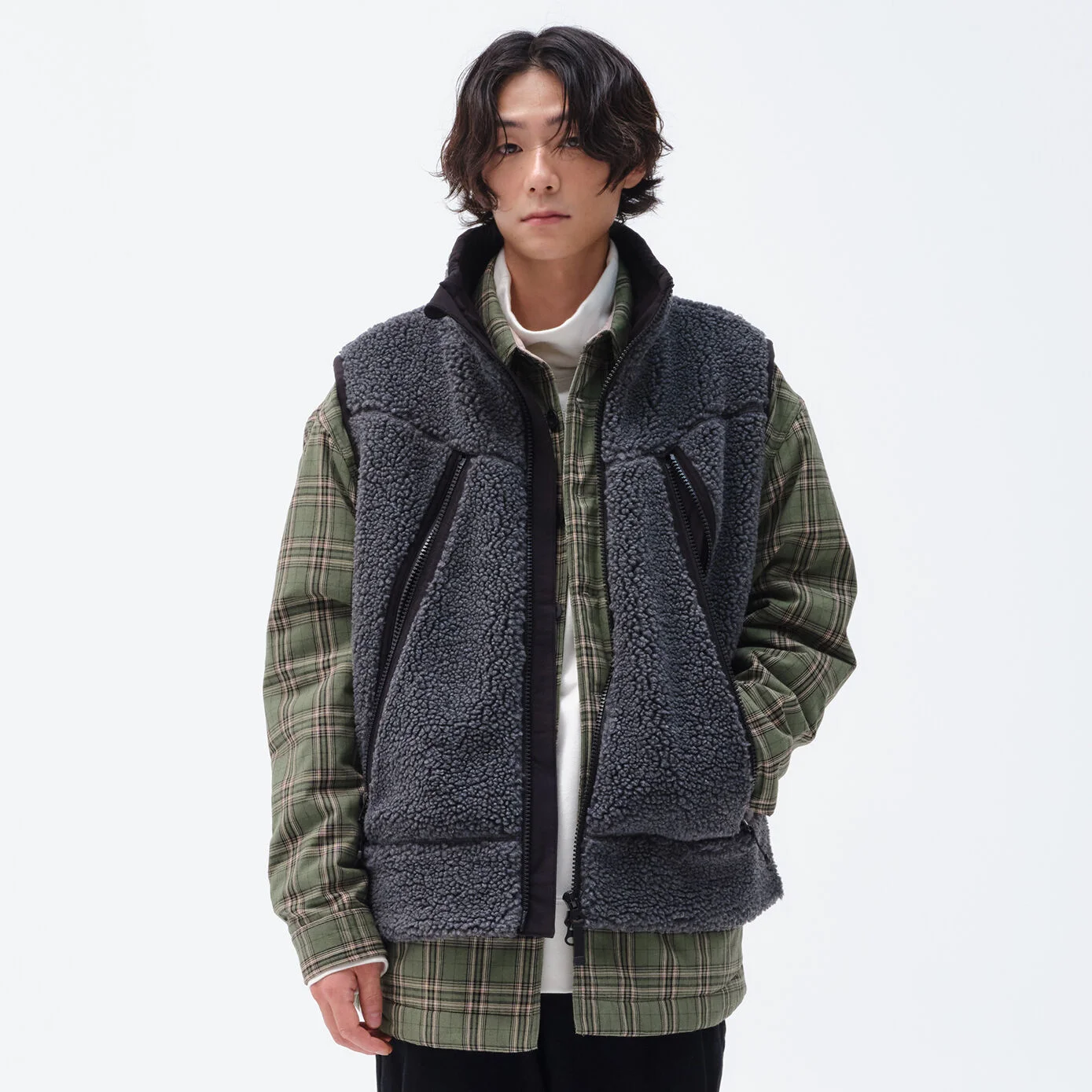 BOA HIGH NECK VEST (CHARCOAL)