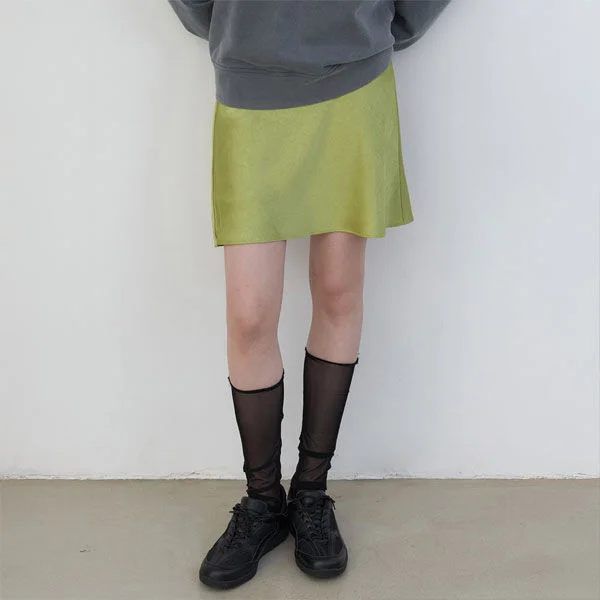 SATIN BAND MINI SKIRT (SK-5085)