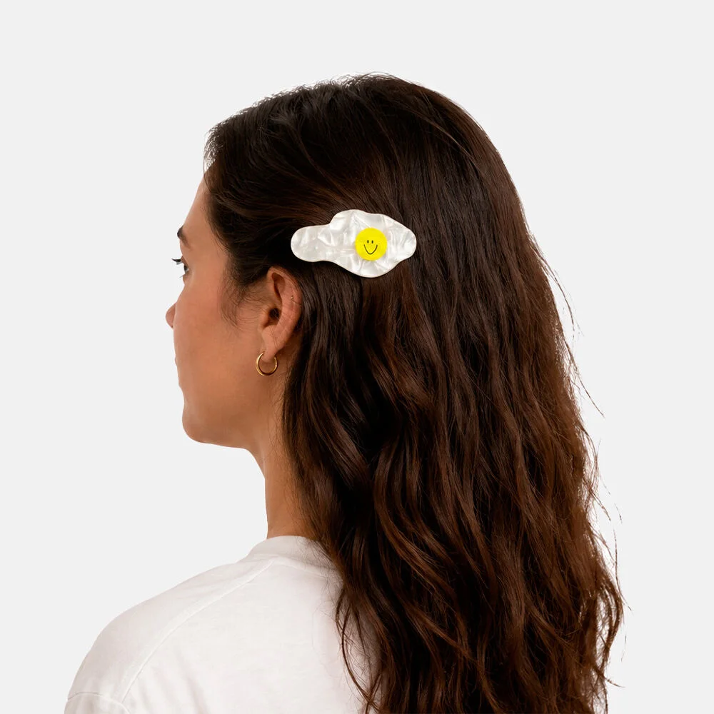 Eat My Socks Fried Egg 荷包蛋 髮夾 髮夾