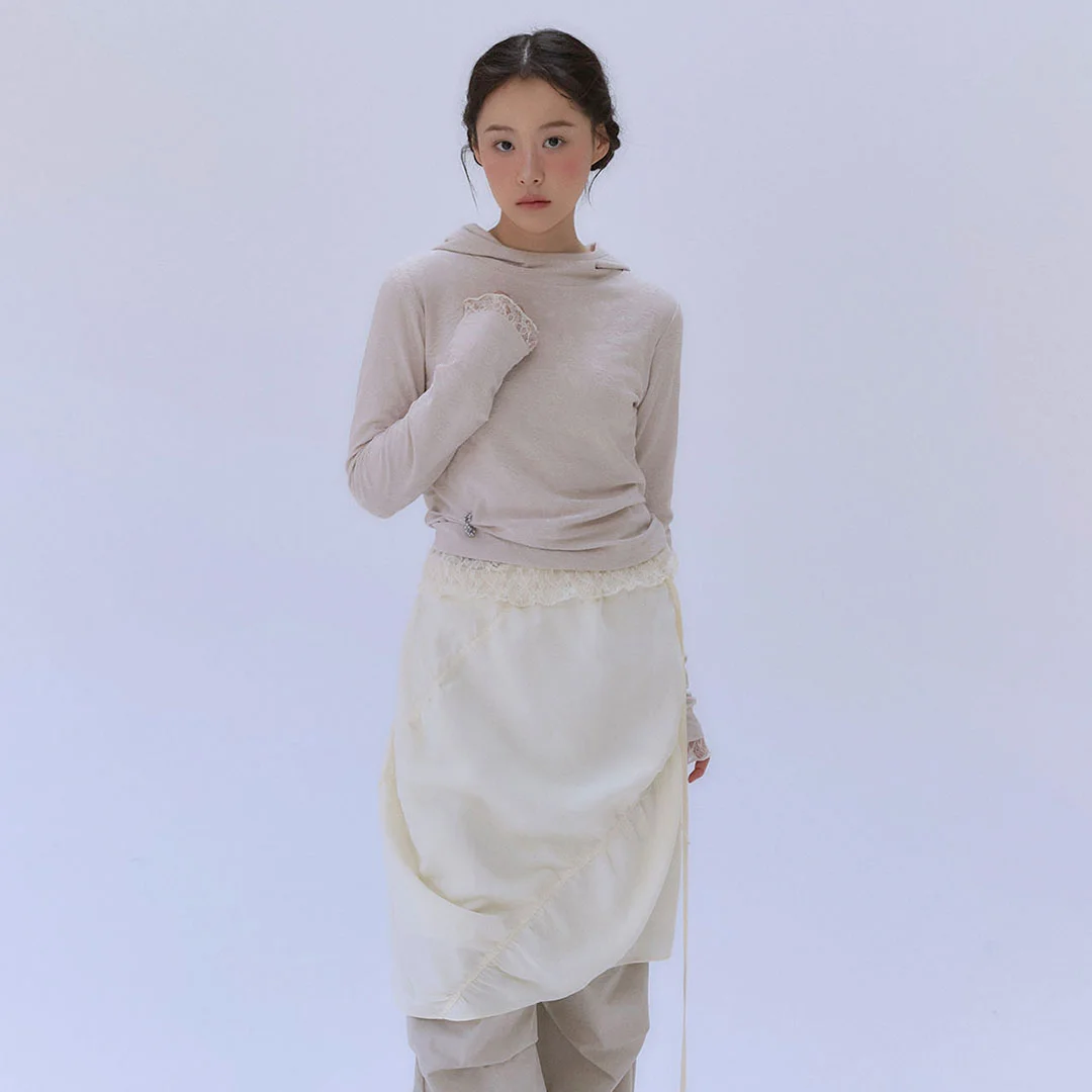 BANDING BALLOON MIDI SKIRT