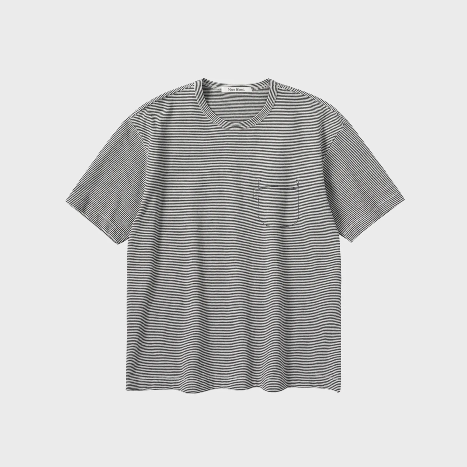 細條紋 T恤_GREY