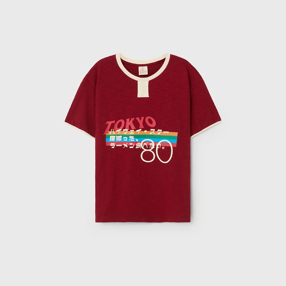 CITY SOUVENIR TEE TOKYO (BURGUNDY)