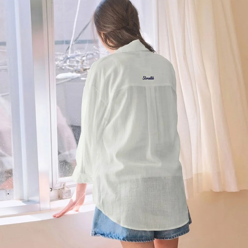 Sheer back logo shirt_3 Colors
