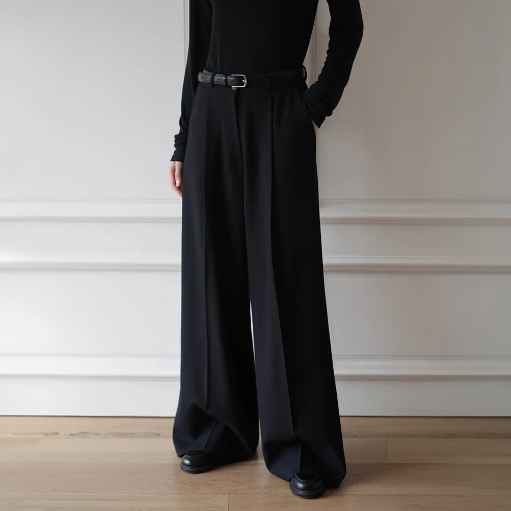 Wool Wide Slacks
