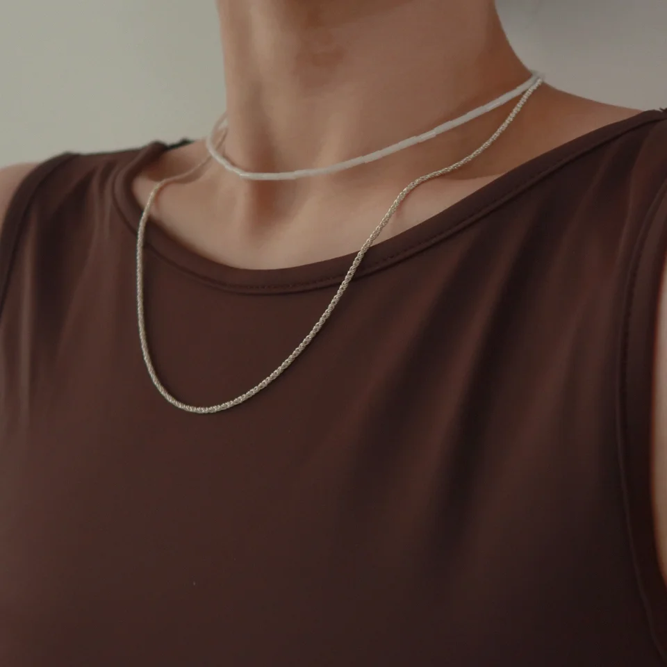 WHITE BAMBOO NECKLACE