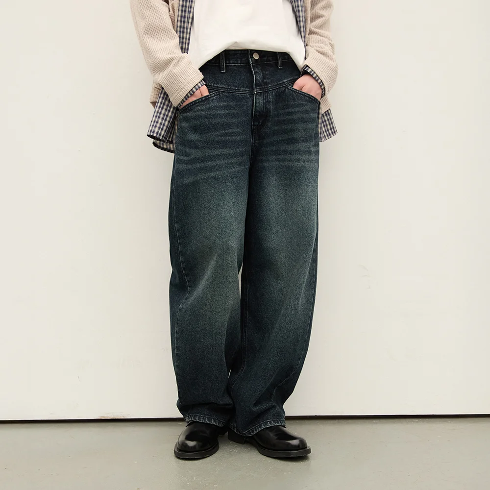M273 LINE WIDE DENIM PANTS_DEEP BLUE