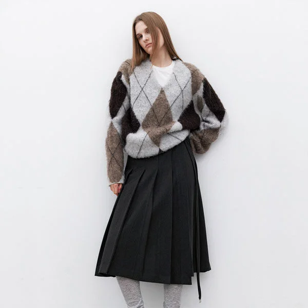 (SK-5060)REGULAR TUCKED SKIRT
