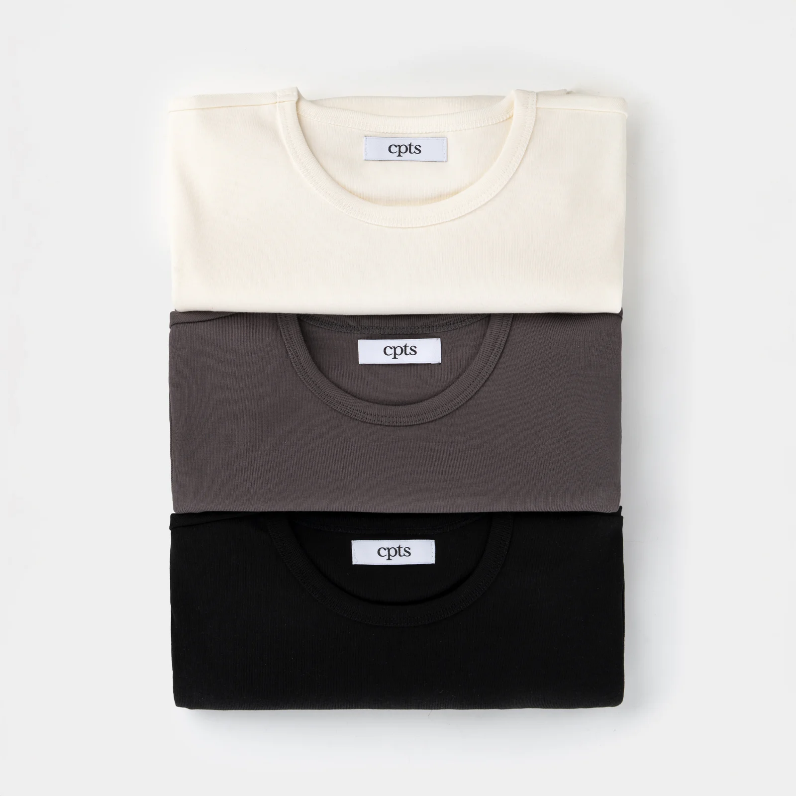 U NECK COTTON T-SHIRT