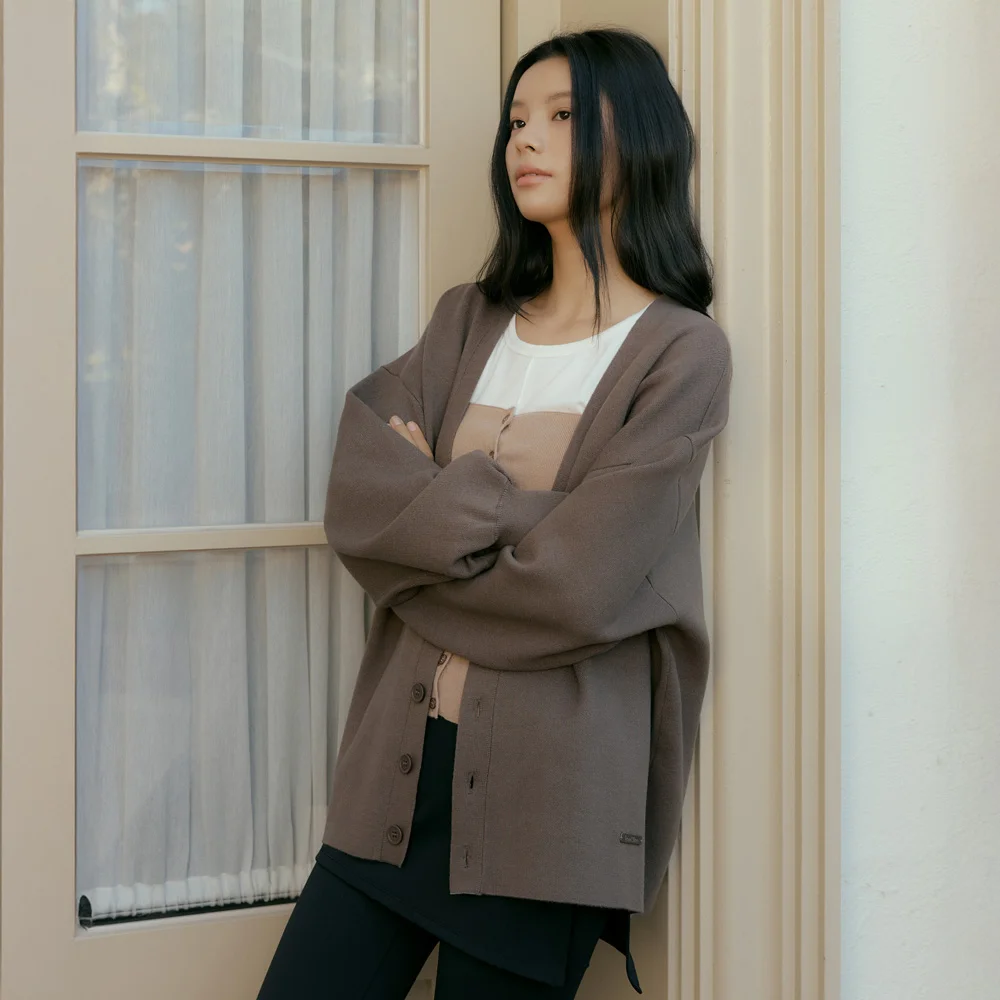 Solea 寬鬆版型 針織衫 開襟外套