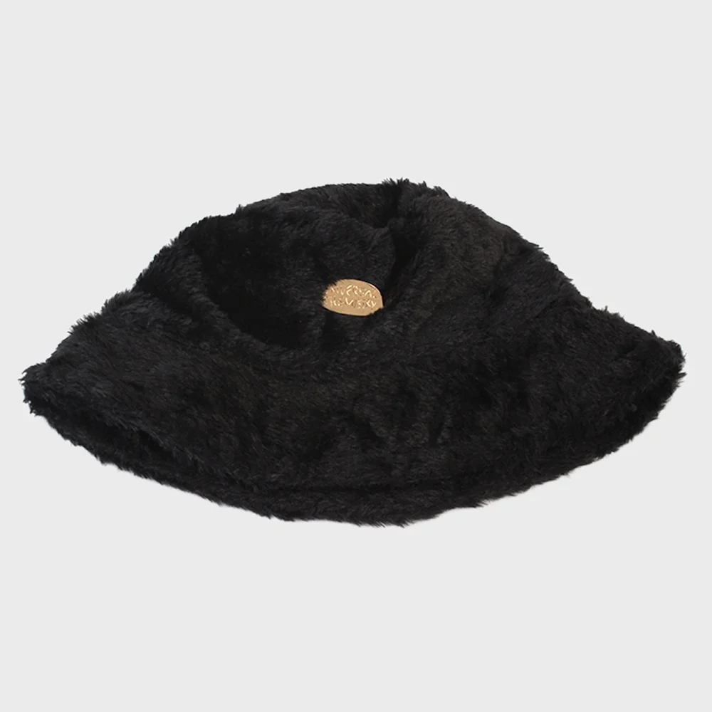 Bubble Fur Black Bucket Hat 漁夫帽