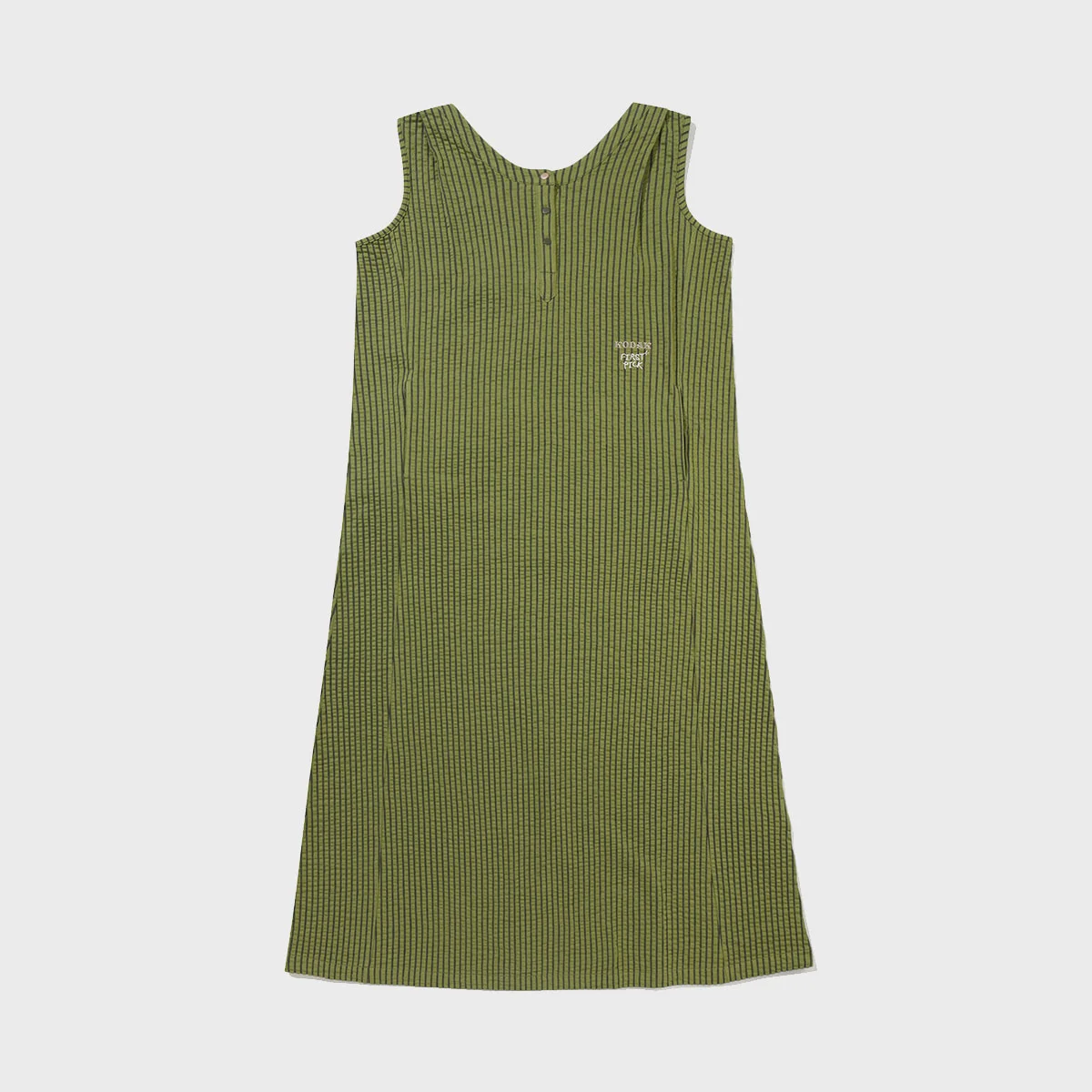Cine Lounge 泡泡紗 無袖 連衣裙 KHAKI