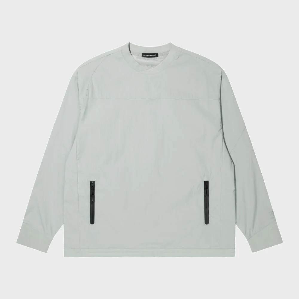 LM WOVEN ACHROMATIC CREW NECK (GREY)