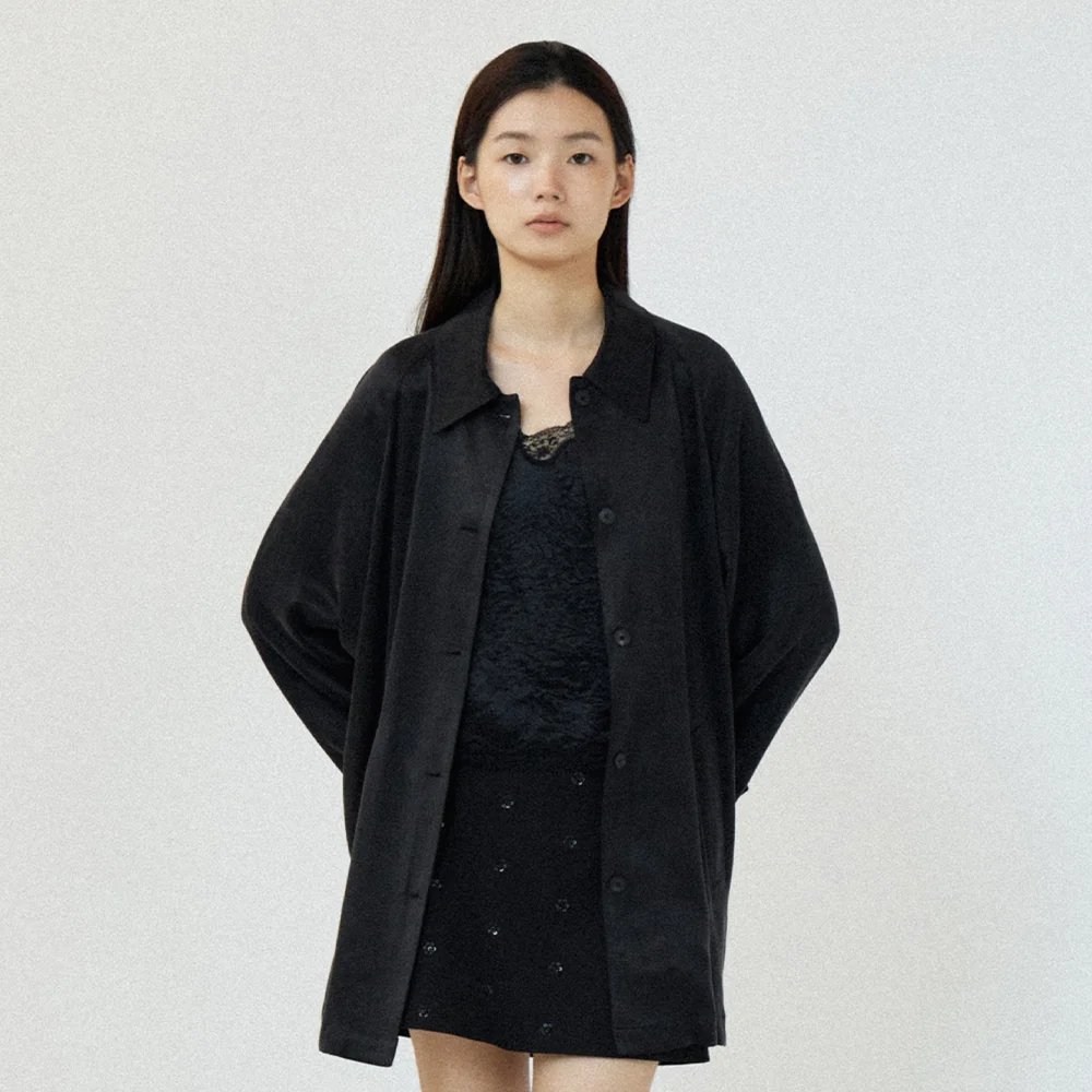 SIKEN ROBE JACKET (ASH BLACK)