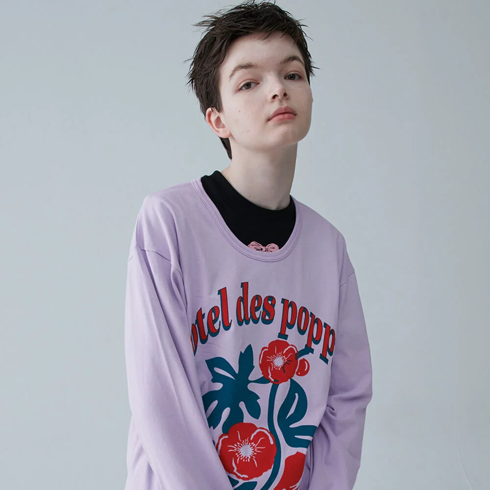 POPPY RUNNER 長 衣袖 T恤/紫色