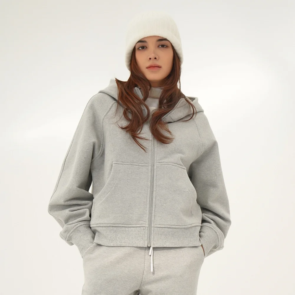 (加絨) Hoodie Sweat Zip up _Grey